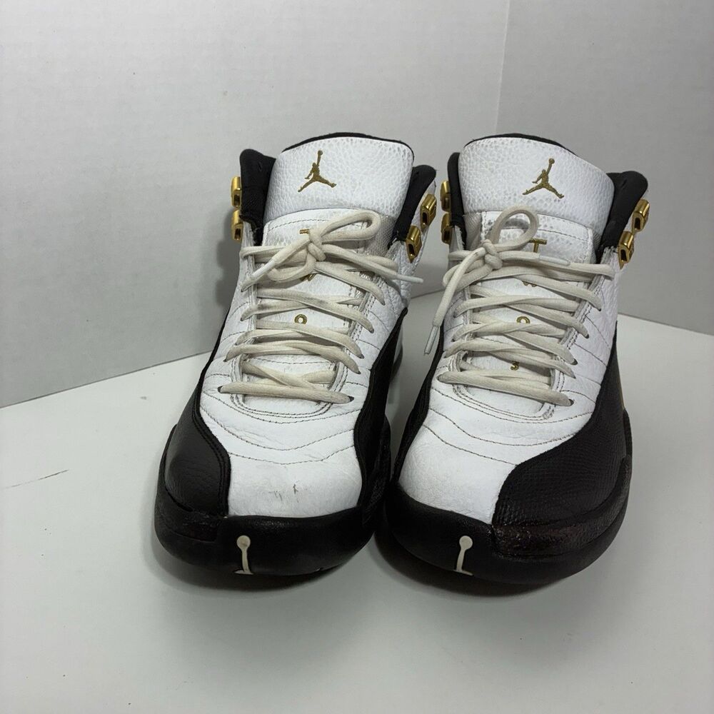 Nike Air Jordan 12 Retro Royalty White Black Gold Men’s Size 10 CT8013-170